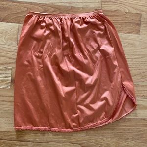 Burnt orange slip skirt - size small